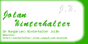 jolan winterhalter business card