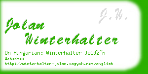 jolan winterhalter business card